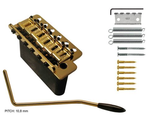 WVC/G Wilkinson  tremolo, pitch 10,8mm, with screws, zinc block, gold