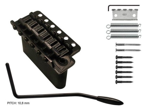 WVCS/B Wilkinson  tremolo, pitch 10,8mm, with screws, solid steel block, black