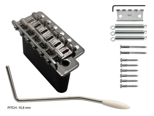 WVCS/C Wilkinson  tremolo, pitch 10,8mm, with screws, solid steel block, chrome