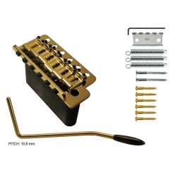   WVCS/G Wilkinson  tremolo, pitch 10,8mm, with screws, solid steel block, gold