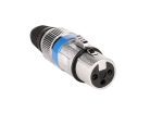 XLR-1-FV Boston  xlr plug, 3-pole, nickel, female