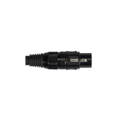 XLR-1-FVBK Boston  xlr plug, 3-pole, all black, female