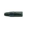 XLR-3-MVBK Boston  xlr plug, male, 3-pole, black cable cap, black