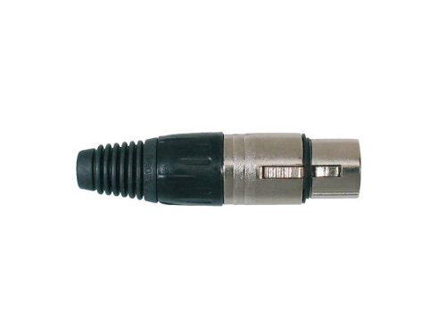 XLR-5-FV Boston  xlr plug, female, 5-pole, black cable cap, nickel