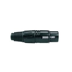   XLR-5-FVBK Boston  xlr plug, female, 5-pole, black cable cap, black