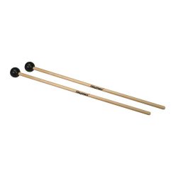   XM-1-S Hayman  xylophone mallets, 380 mm. maple handle, pair, 28 mm. hard pvc head, black