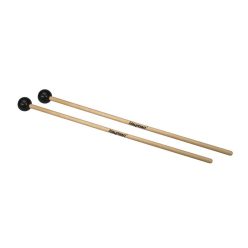   XM-1 Hayman  xylophone mallets, 380 mm. maple handle, pair, 30 mm. soft rubber head, black