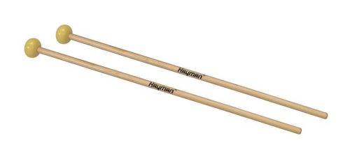 XM-16 Hayman  xylophone mallets, 365 mm. maple handle, pair, 28 mm. hard yellow rubber head