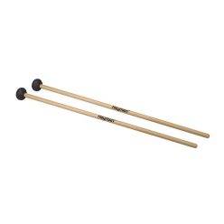   XM-17 Hayman  xylophone mallets, 365 mm. maple handle, pair, 28 mm. extra hard black rubber head