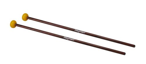 XM-4 Hayman  xylophone mallets, 370 mm. rattan handle, pair, 28 mm. medium hard nylon head, orange