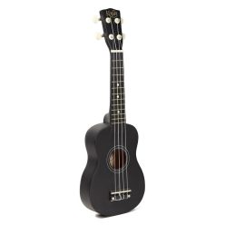   Korala UKS-15-BK Sopran-Ukulele mit Gitarrenmechaniken, Schwarz