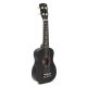 Korala UKS-15-BK Sopran-Ukulele mit Gitarrenmechaniken, Schwarz