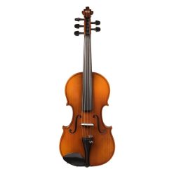   Hora Reghin 4/4 Schülergeige mit 5 Saiten und Ebenholzteilen – Fichtendecke, Ahornkörper, Stimmung E–A–D–G–C